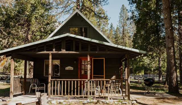 Adorable Cedar Cabin located on Coffee Creek in Trinity Alps