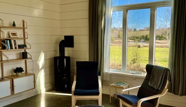 Adorable Nordic one bedroom with fireplace & sauna