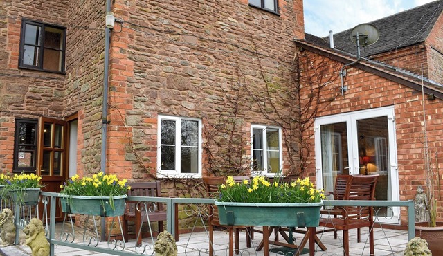 Adorned with beams throughout.