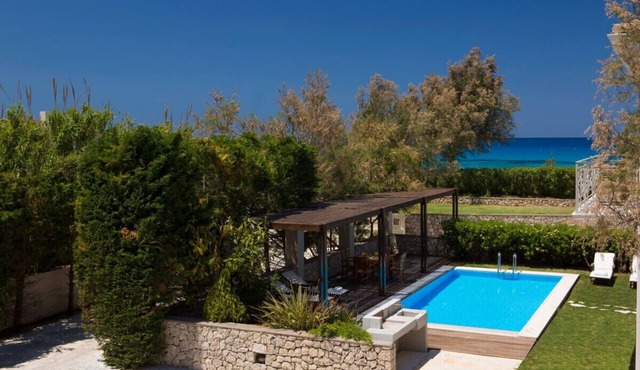 Aeriko-Anemos Beachfront Villa with Stunning View and Private Pool