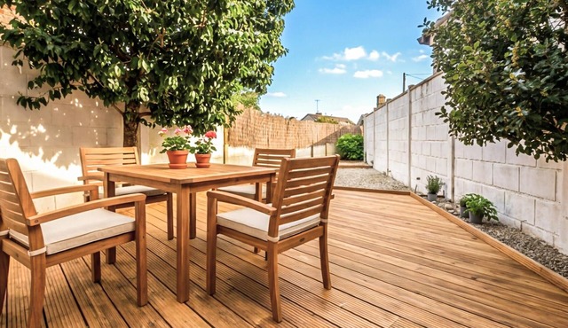Agréable jardin et terrasse