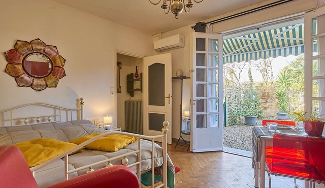 Air-conditioned Studio with Garden and Wifi - 2 ppl - Pets Allowed