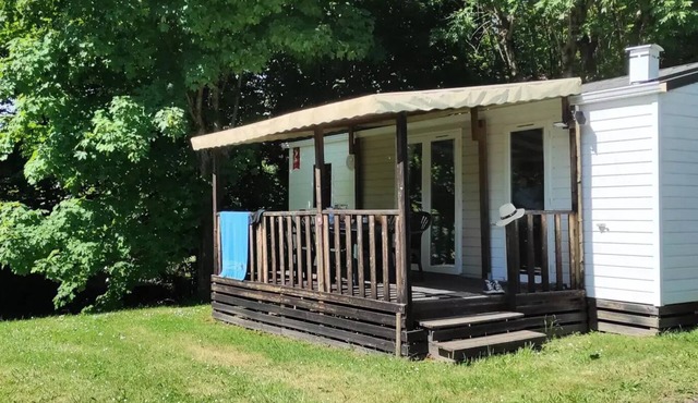 Air-conditioned mobile home/2 bedrooms/25m2/TV/Covered terrace 5 people
