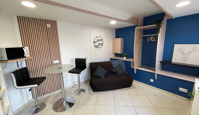 Air-conditioned, self-contained studio with private terrace