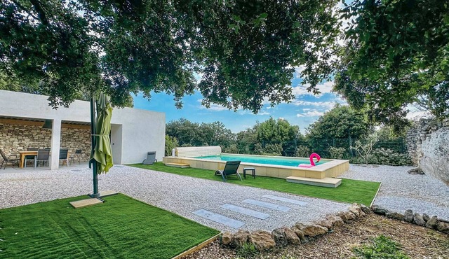 Air-conditioned villa with pool & garden - Saint-Restitut