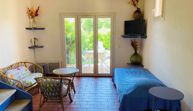 Air-conditioned rental, swimming pool, fenced garden, dogs accepted, wifi, parking