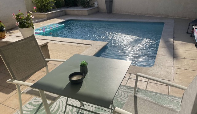 Air-conditioned, well-maintained house with private, unoverlooked swimming pool