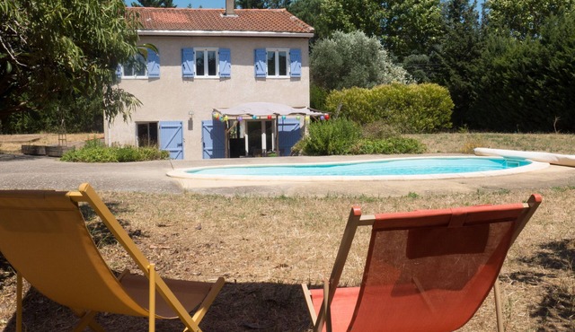 Air conditionned house in a quiet village private pool in large closed garden