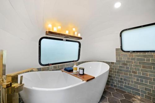 Airstream w Bathtub, River, & Hot Tub