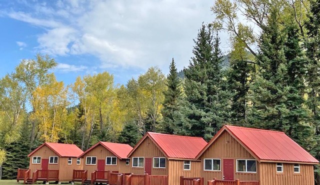 AIYM Camp Riverfront Cabin #1. In the Rio Grande National Forest, Alamosa Canyon