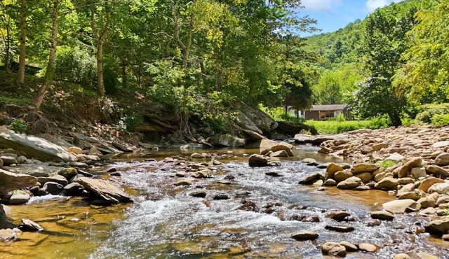 Alamo River House in Boone, NC: A charming 3BR chalet for 8 by the river!