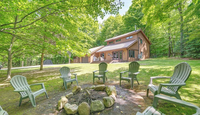 Alden Home w/Fire Pit: Steps to Torch Lake!