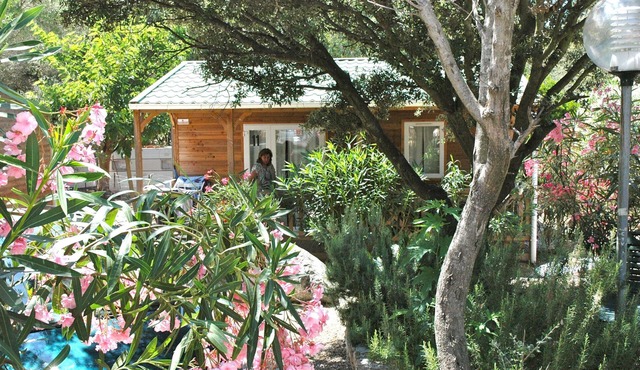 Algajola - New wooden air-conditioned chalet for 4/5, 1 km away from the beach