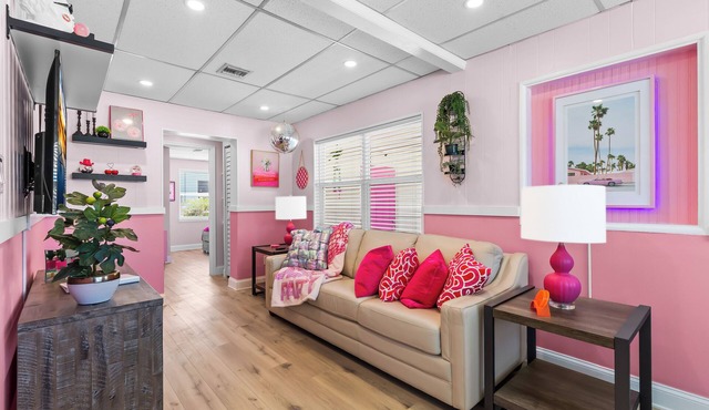 All New Pink She Shed by the Seashore is just steps from the sand