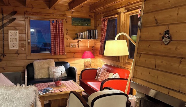 All-wood chalet, biological timber preservative, with Finnish sauna