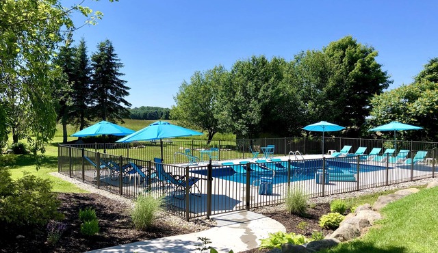 ALLEGAN ORCHARDS Sleeps25,Pool,HotTub,3Acres, Fireplce,FirePit,PoolTable,PingPng