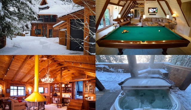 Alpine Paradise! Pool table Ping Pong Hot Tub Foos Ball Sauna TV's