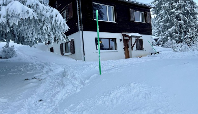 Alpine ski chalet at 1600 m above sea level