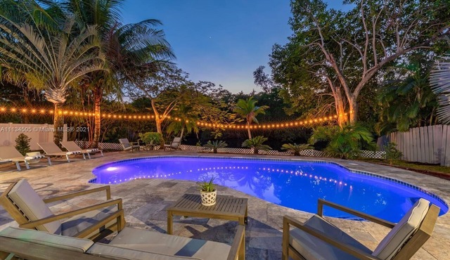 Amazing backyard for Family vacation with heated pool.
