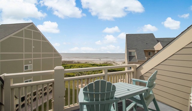 Amazing Ocean Views from Lovely 2 BR Condo w/Pool at Oak Island Beach Villas.