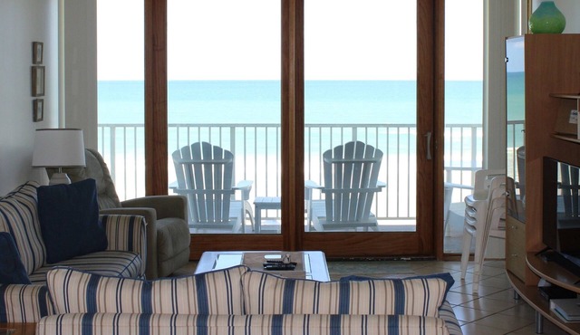 Amazing Oceanfront Condo steps outside your door on our No Drive Bch Heated Pool