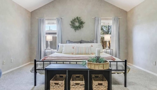 Amazing patio with pergola, enclosed patio, finished out garage!