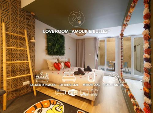 Amour et Bulles - Love Room Valence - Suite romantique avec balnéo privée 2 places