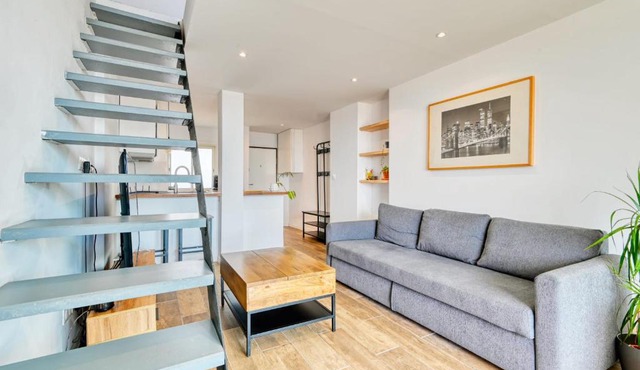 An elegant apartment with a breathtaking view of the surrounding area