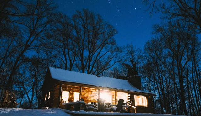 An upscale log cabin