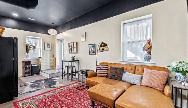 An upscale retreat across from the beach