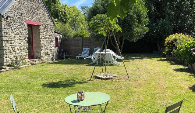 Ancienne Grange en Pierres, Cadre Verdoyant et à 5 mn des Plages de Sable fin