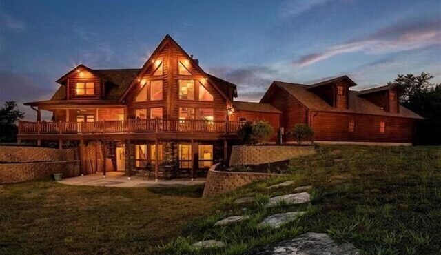 Angela Custom Log House on 7 acres. Pets Not Allowed. No Smoking.