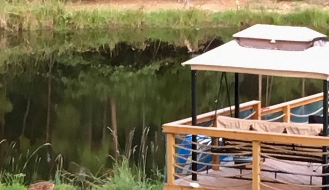 Angeltom Cabin & RV:20 Acre Woods - >16 pip + Jacuzzi + treehouse + UTV + 2ponds