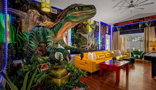 Animatronic Dinosaur | Poolside Cinema, Star Wars Theater, 5BR Villa Near Disney