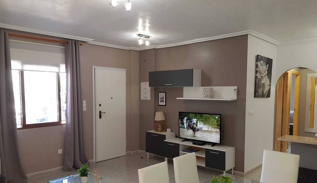 Any new construction: 2 bedroom apartment, air conditioning and private pool.