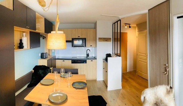 Apart from Mongie. Fully renovated. foot of the slopes 1 bedroom. swimming pool.