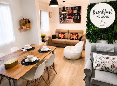 Apartamento entero con desayuno incluido y parking gratuito, a 3 km de playa con aire acondicionado