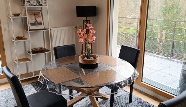 Apartment 'Chez Sibylle Chevreuse Saclay' with Balcony, Wi-Fi and Air Conditioning