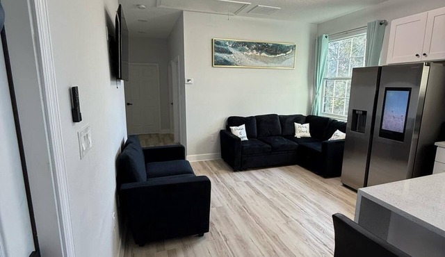 Apartment B in a two-story duplex.