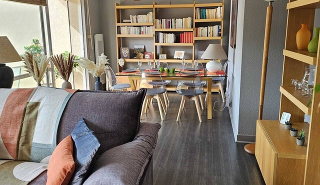 Apartment F3 Hyper-Centre, Quiet, Bright, Riverfront, Recently Refurbished.