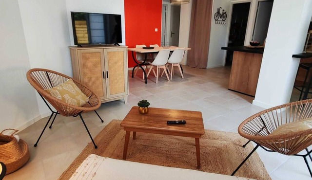 Apartment for 4 people Patio terrace 400 m from the beach Quartier du Parc