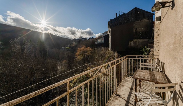 Apartment in the Center of La Salvetat-sur-Agout with Balcony and Mountain View