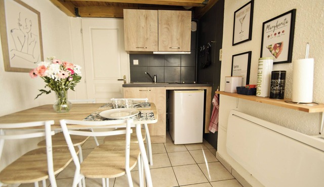 Apartment in Aubenas town center, cozy style, office, internet, netflix
