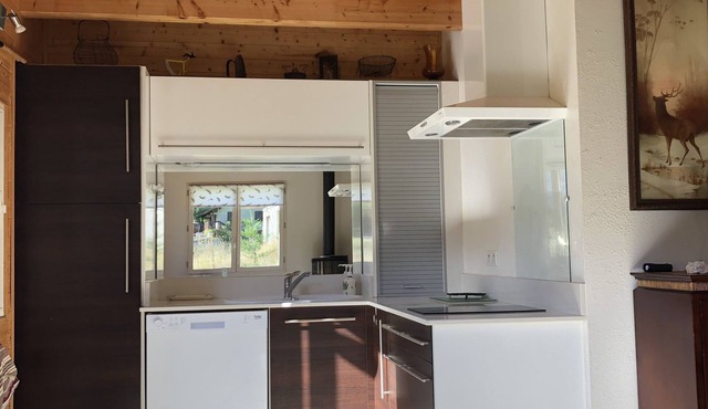 Apartment in chalet with terrace and garden. Panoramic view