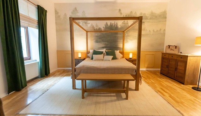Apartment in Otočac with private sauna, terrace, and feng shui design.
