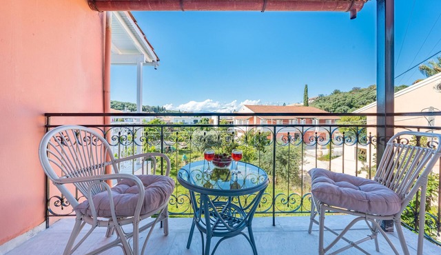 Apartment 'Kassiopi 2' with Mountain View, Wi-Fi and Air Conditioning