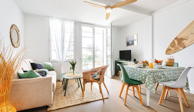 Apartment 'La Plage, T2' with Sea View, Private Terrace and Wi-Fi