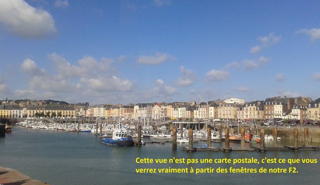 Apartment located in Dieppe with splendid views of the harbor and the sea