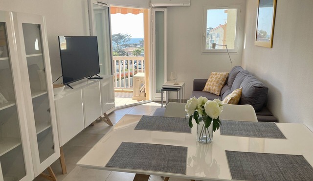 Apartment newly renovated ACond-WIFI-pool-sea view-150m to beaches- Saint Aygulf