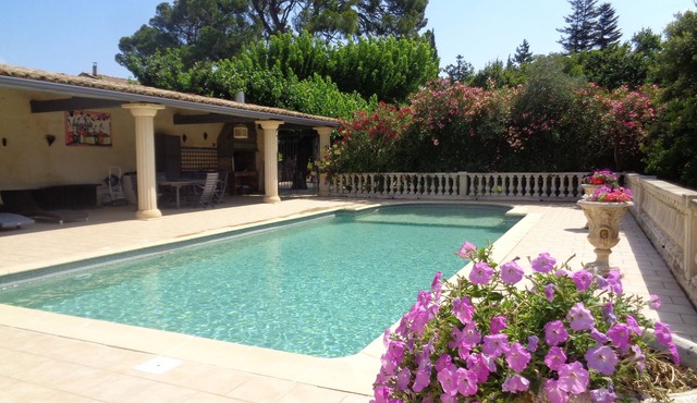 Apartment of character in a Provencal mas, on a wine farm. Very large park